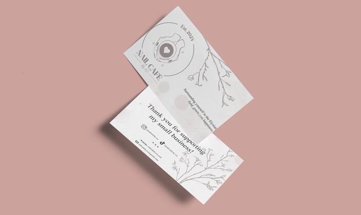 Nail Cafe by Wu Business card