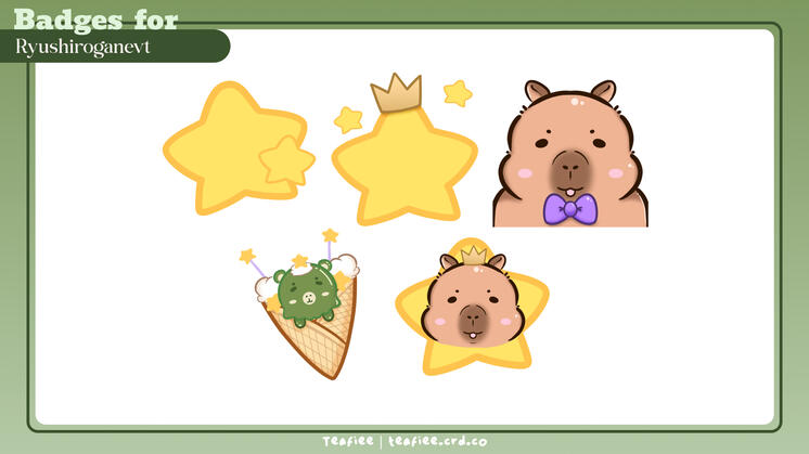 RyuShirogane Twitch Sub Badges(Capybara)